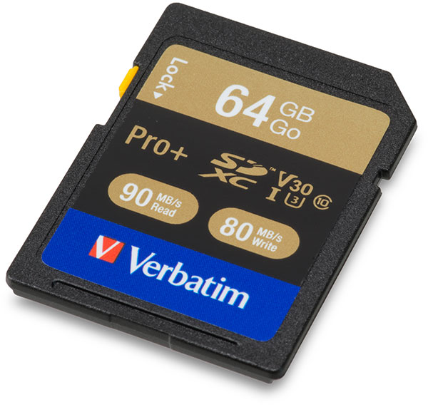 UHS-I V30 U3 Class 10 with A2 Rating 70393 Verbatim 512GB Pro Plus 666X microSDXC Memory Card with Adapter 